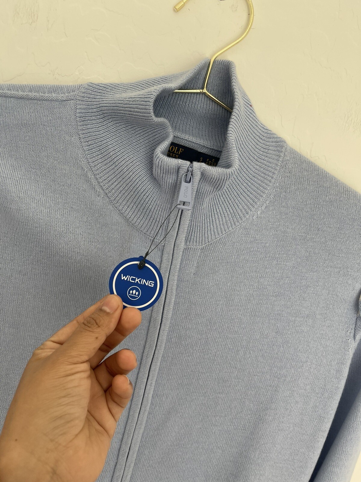 Polo Golf Ralph Lauren Womens Technical Cashmere Ruffle Sleeve Sweater Sz S NWT image 4