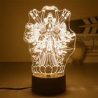 Buddha Wish Lamp 3D Colorful Bodhisattva Desktop Front Lamp 7 Colored lights