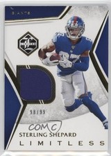 2019 Panini Limited Limitless Materials /99 Sterling Shepard #LM-9 bn5