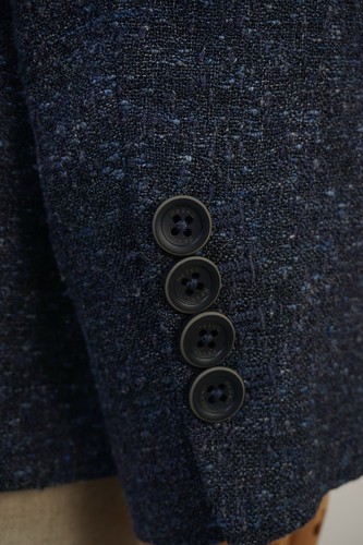 Herno Blue Tweed Blazer Made in Italy Size 50 – Unlined, Great Condition - Picture 11 of 21