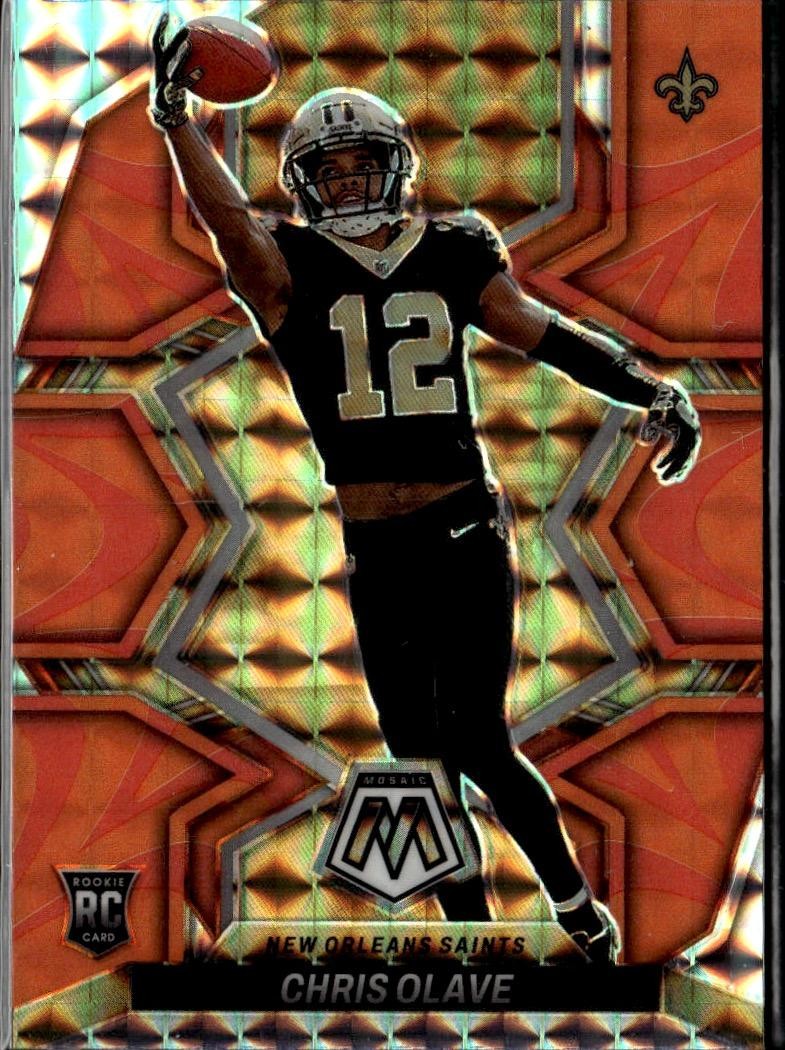 2022 Panini Mosaic #313 Chris Olave Mosaic Reactive Orange