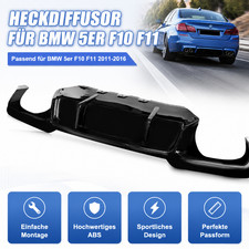F�r BMW F10 F11 M5 2011-2016 Hecksch�rze Heckdiffusor Schwarz Glanz Diffusor