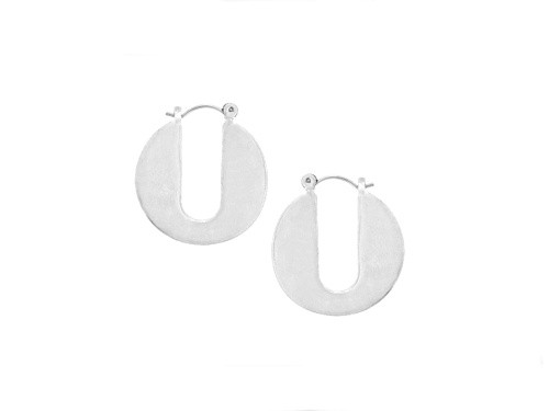 СЕРЬГИ-КОЛЬЦА С НЕБОЛЬШИМ ВЫРЕЗОМ СУК - СЕРЕБРО