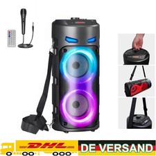 LED Subwoofer Bluetooth 5.0 Lautsprecher Boombox Musikbox Party LED mit Mikrofon