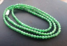 Video Certified Natural A Jade Jadeite Circle Bead Necklace 18 inches 121640 TS