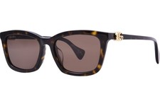 Gucci GG1596SK 003 Sunglasses Women's Havana/Brown Rectangle Shape 55mm