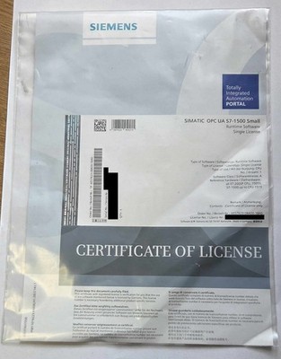 Simatic OPC UA S7-1500 Small Runtime Software single Licence -6ES7823-0BA00-1BA0