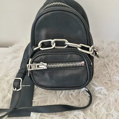 Alexander Wang Black Attica Mini Leather Backpack Buttery Leather