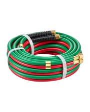 Oxygen Acetylene Hose, 1/4-Inch x 25FT Oxy Acetylene Hose with 9/16"-18 B Fittin