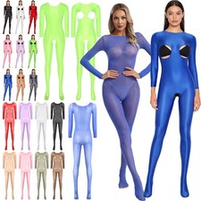 Women Full Body Stockings Jumpsuit Pantyhose Bodystockings Babydoll Nightwear