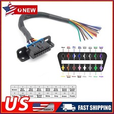 16 Pin Obd2 Female Connector Cables J1962f Obd Ii Car Automotive Adapter Plug