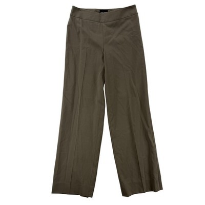Giorgio Armani Dress Pants Womens 38 Brown Straight Leg Wool Twill