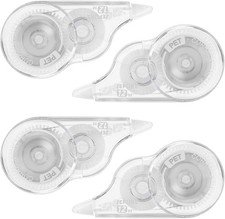 4 Pcs 39.4 Ft White Out Correction Tape, Whiteout Tape Roller, Tear-Resistant Ta