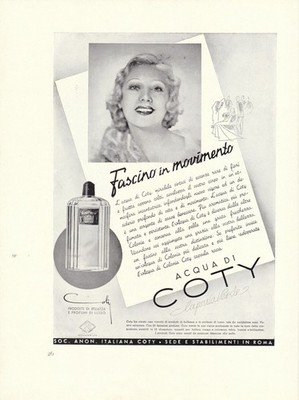 Acqua di Coty.  Werbung 1937