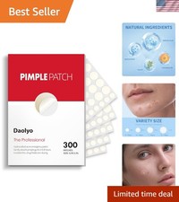 Pimple Patches for Face, 4 Size 300 Counts Acne Patches, Hydrocolloid Patches...