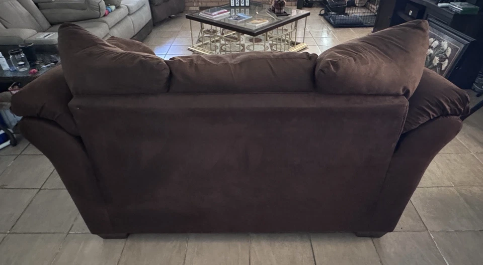 Loveseat Sofa 52" Linen Fabric Couch for Living Room - Image 4 of 4