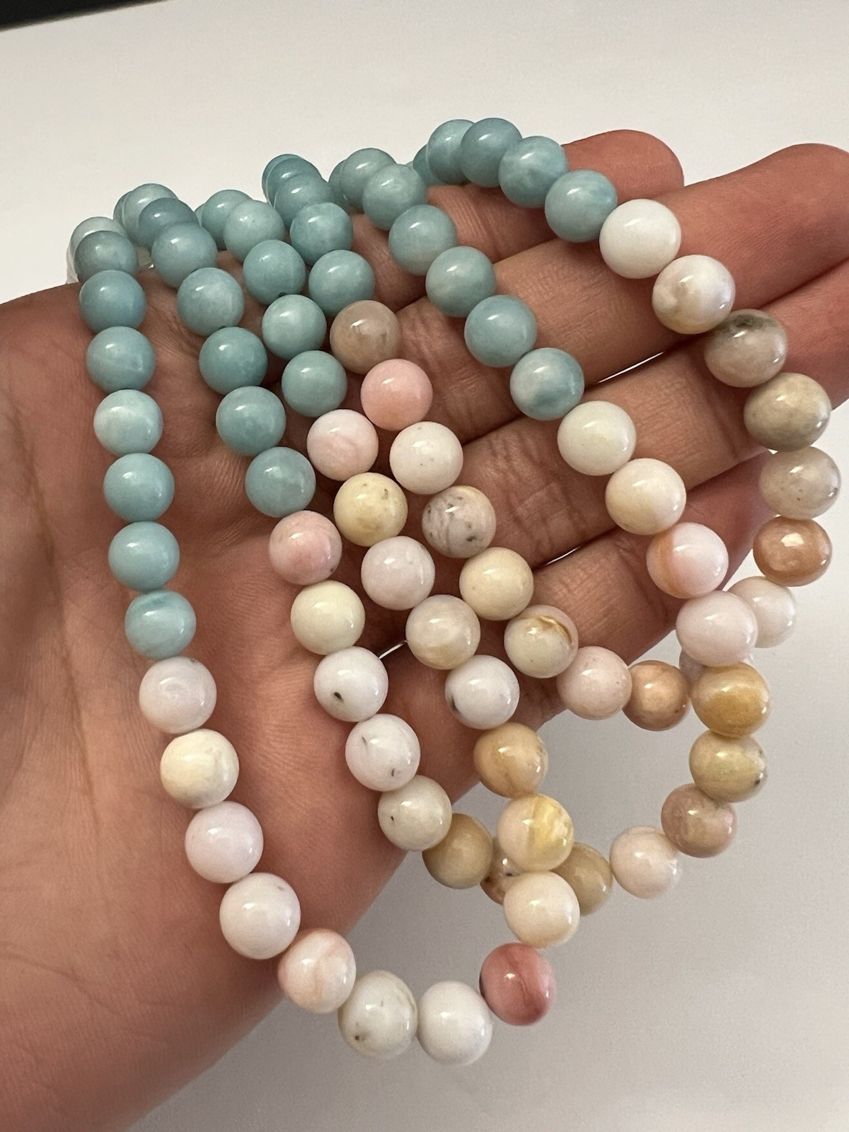 Multi strand & Multi Colored Beaded Necklace w/Go… - image 15