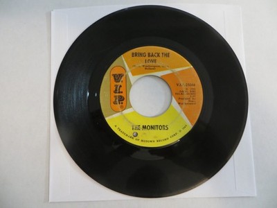 The Monitors   Bring Back The Love - 1968 - V.I.P. 25046 7'' Single G+/Generic