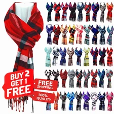 Scottish-Made 100% Cashmere Plaid Scarf – Soft, Warm, Winter Wool Scarf