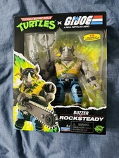 Playmates 2026 TMNT x G.I. Joe Rocksteady Buzzer Action Figure Boxed with Axe