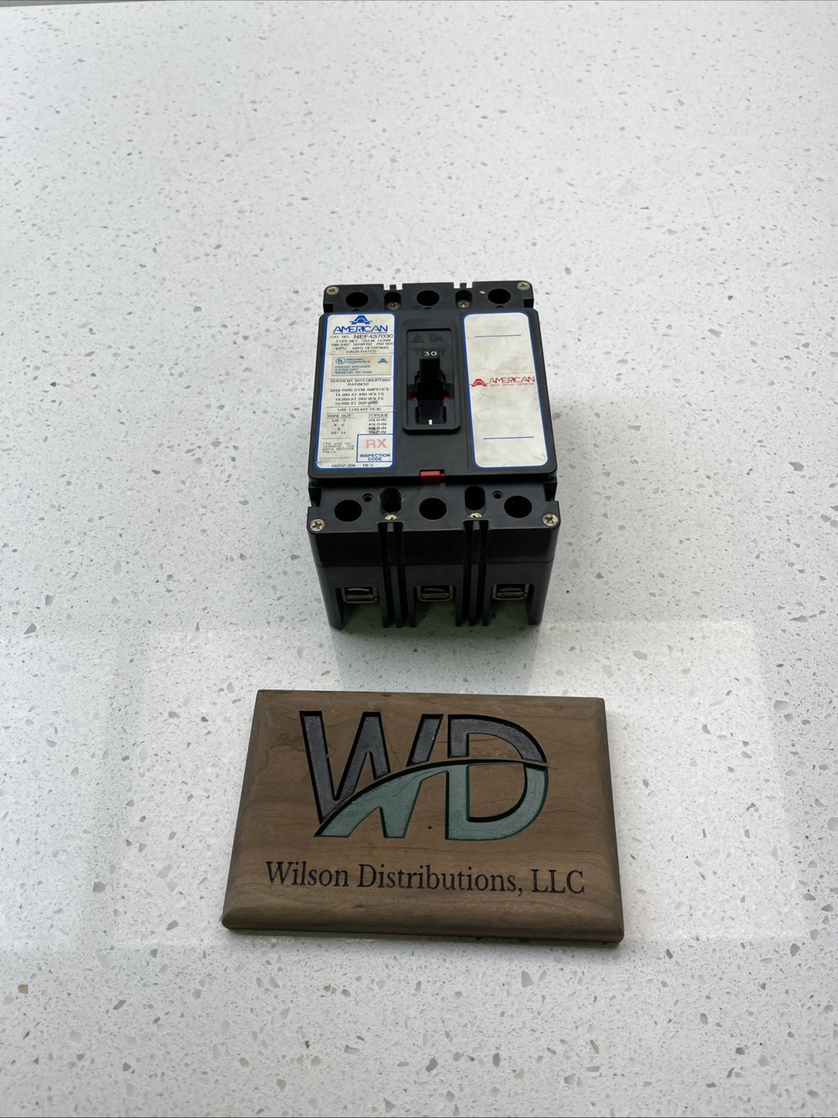 American NEF437030 Circuit Breaker 30 Amp 480 VAC 250 VDC 3 