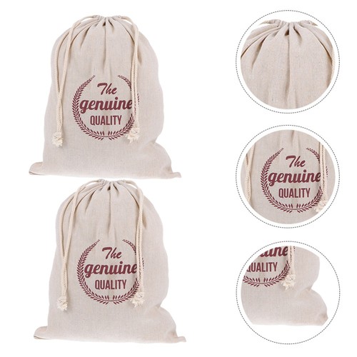 Sacchetti per il pane in lino, 2 pezzi, 40 cm x 30 cm, sacchetti per pane, freschezza, riutilizzabili, forno, frutta, verdura