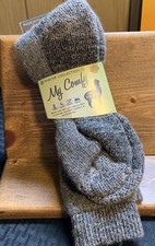 My Comfy Alpaca Boot Socks. Large. Tan Heather. Xtreme Winter Sock.