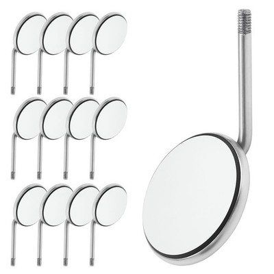 12pcs Anti-Fog Mouth Mirrors #5 (24mm) by JEVOLVE | Reusable Stainless Steel Set