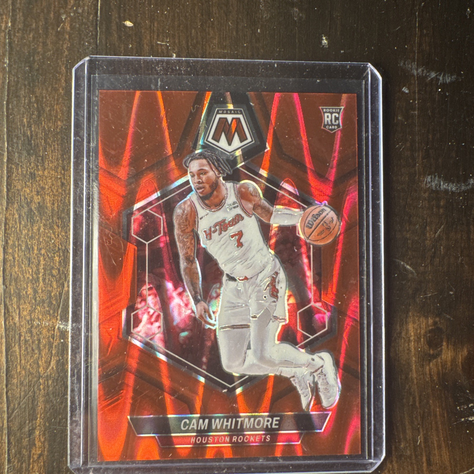 2023-24 Panini Mosaic - Rookies Cam Whitmore #217 Red Seismic Prizm /299 (RC)