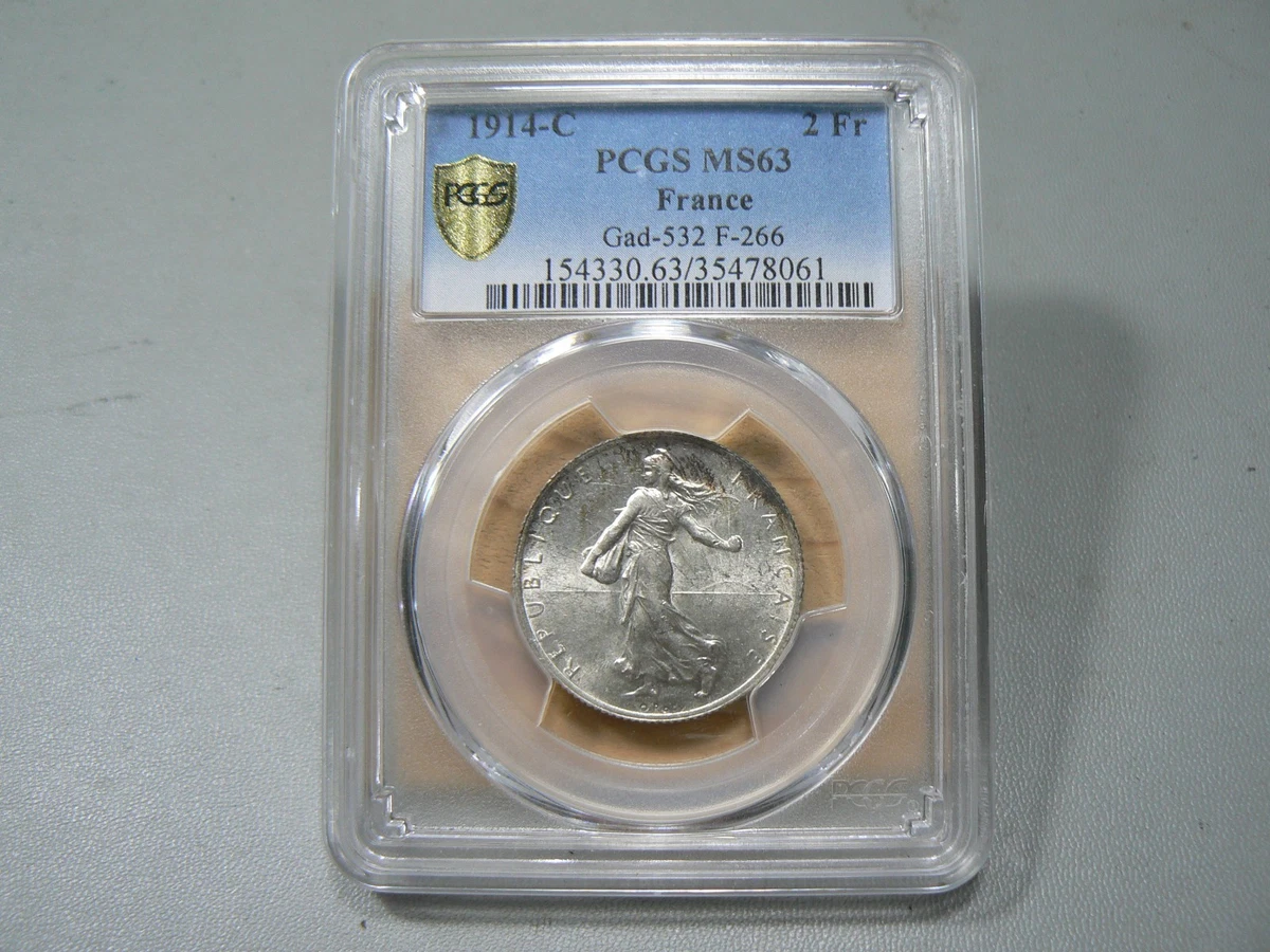 未曾流通1914 年法国硬币| eBay