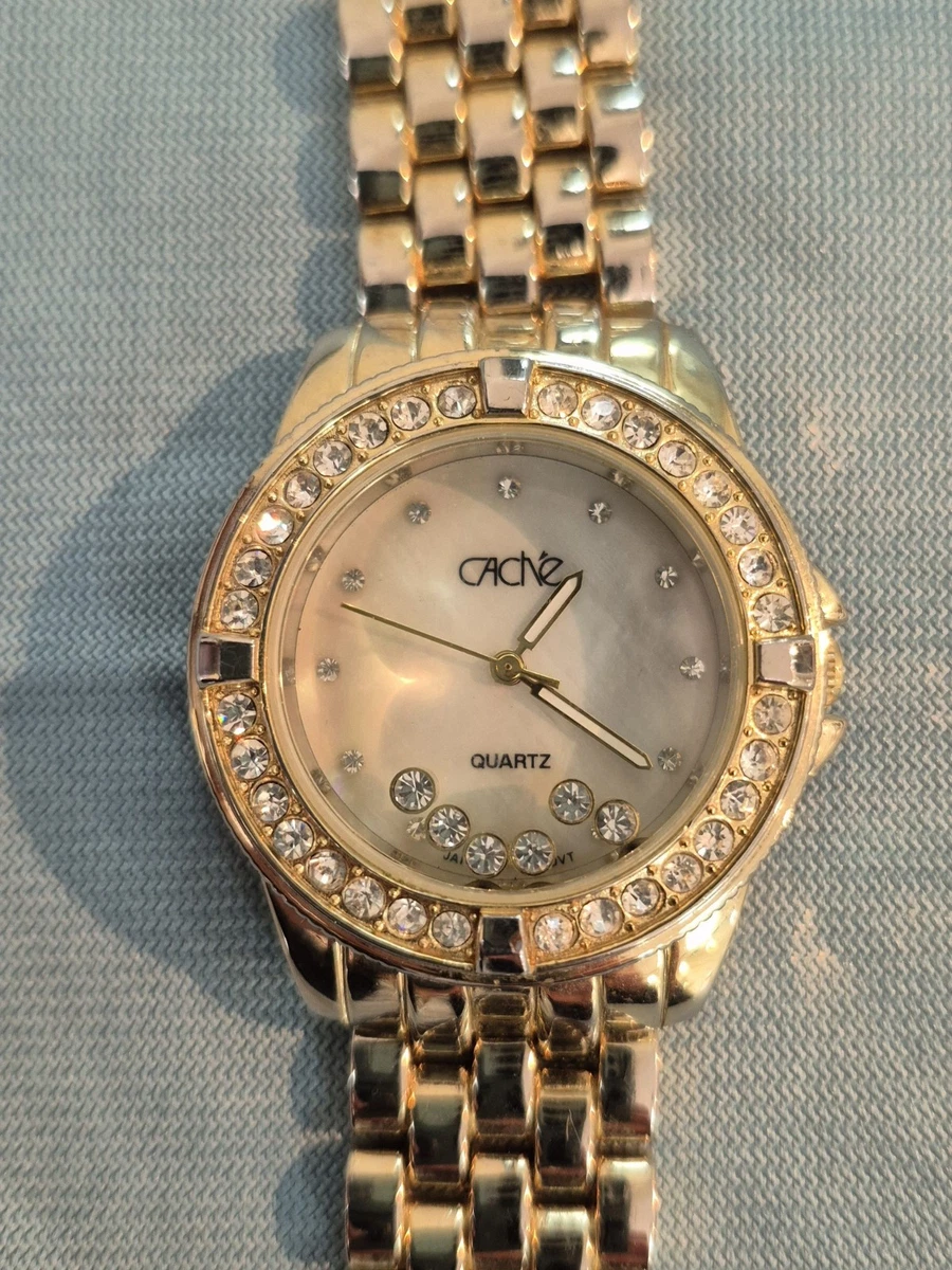Cache Yellow and Silver Women\'s Watch Cache | Accessories | Cache Gold Rhinestone Disco Ball  main image 4