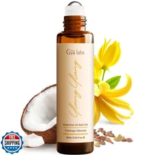 Gya Labs Ylang Ylang Essential Oil Roll On - 0.34 Fl Oz - Travel Size Roller 