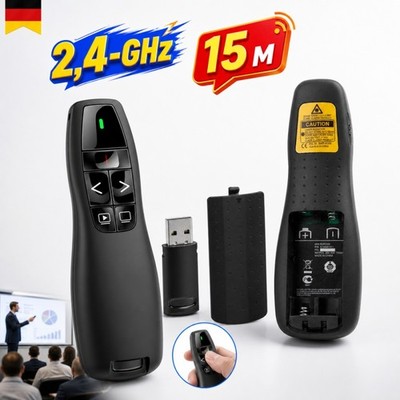 Wireless Präsentierer Laser Fernbedienung 2,4 GHz USB Empfänger für PowerPoint