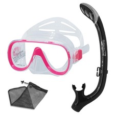 Snorkeling Set - Panoramic Wide View, Anti-Fog Tempered Glass, Anti-Leak Sili...