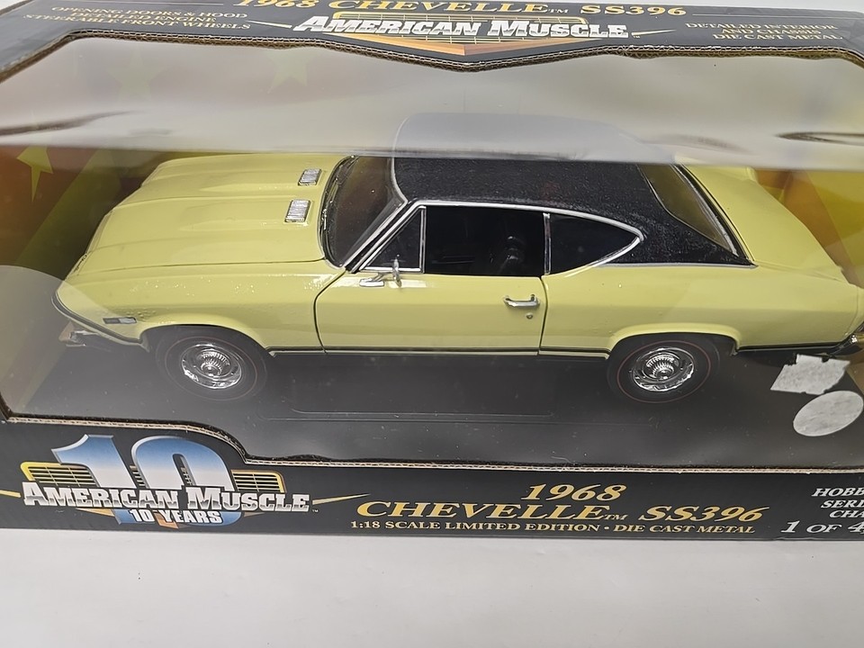 1/18 ERTL AMERICAN MUSCLE 10 YEARS 1968 CHEVROLET CHEVELLE SS396 BURGUNDY