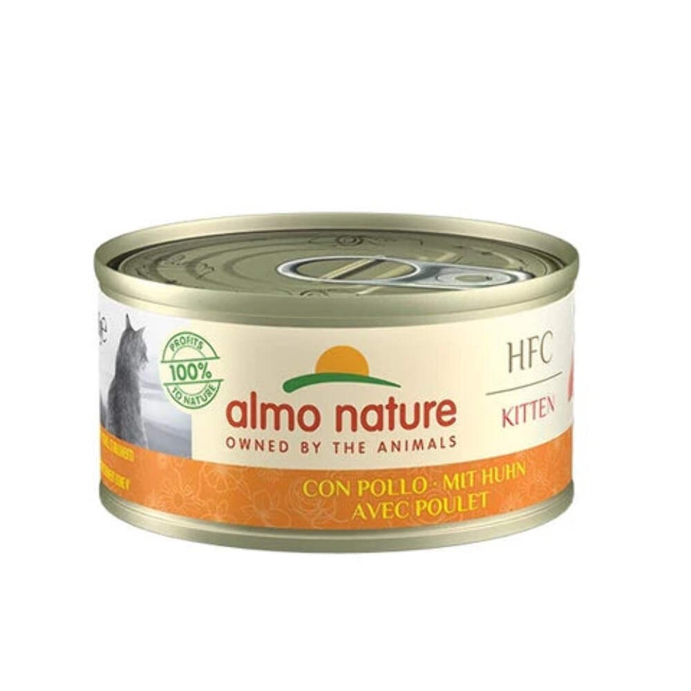 ALMO HFC NATURAL KITTEN CON POLLO 70 GR