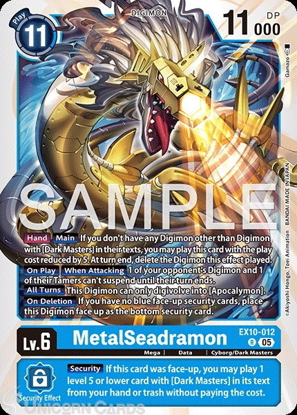 EX10-012 MetalSeadramon : Rare Digimon Card : EX10: Sinister Order