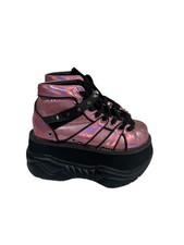 Demonia Unisex NEPTUNE-100 Lace-Up Ankle Pink Glitter, Size US Womens 5-5.5