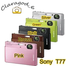 Sony Cyber-shot DSC-T77 Digital Camera 4X Optical Zoom Touch Screen Multicolored