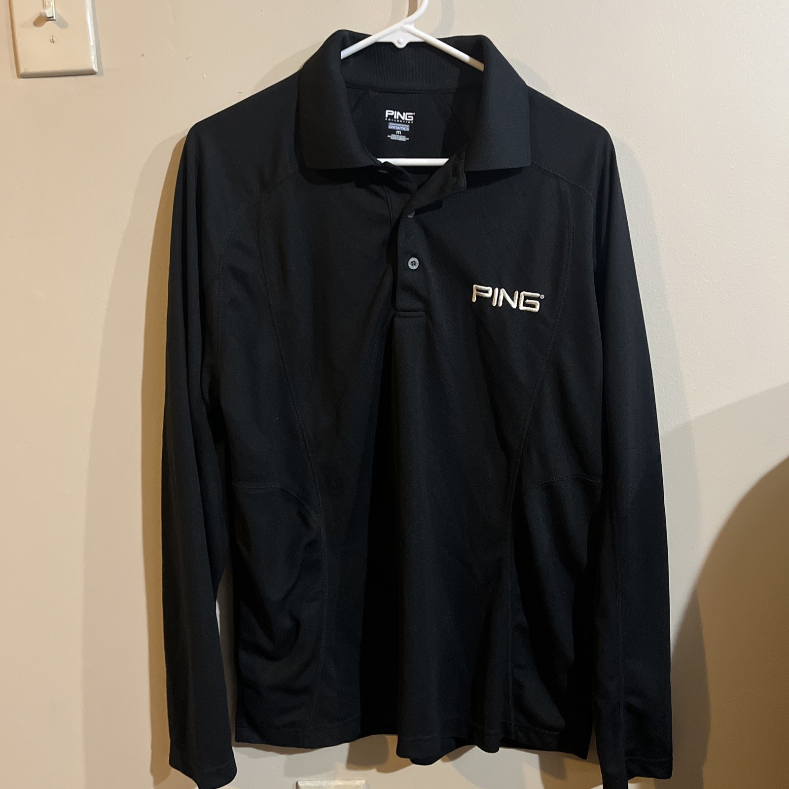 Ping Performance Dynamics Black Long Sleeve Polo … - image 1