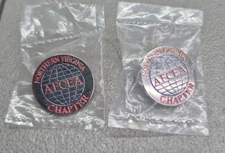 Vintage AFCEA Union Logo Lapel Pin North Virginia Chapter Lot Of 2 Sealed