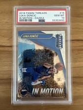 2018 Panini Threads #15 Luka Doncic RC  In Motion - Dazzle  PSA 10