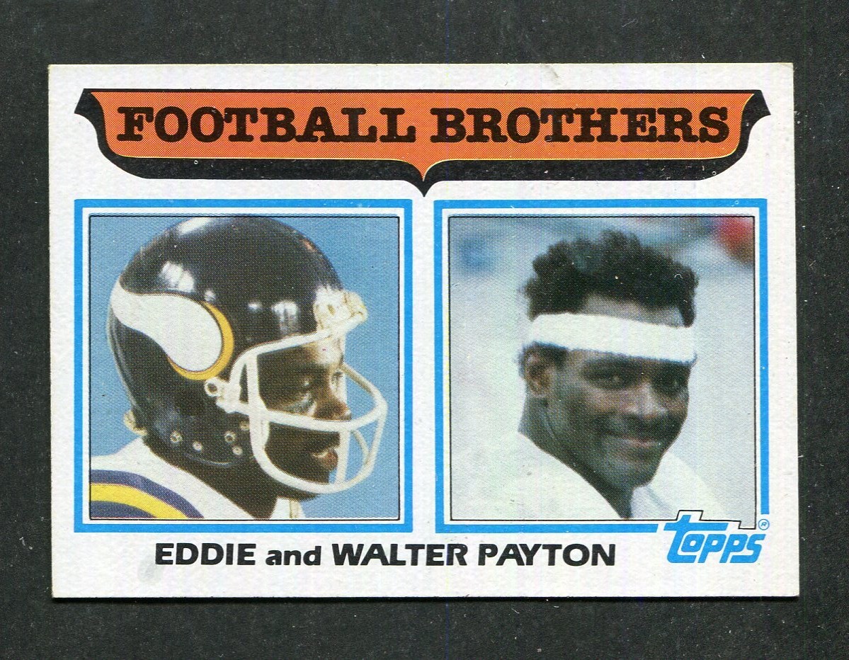 Walter Payton and Eddie Payton Football Brothers 1982 Topps Football Card #302