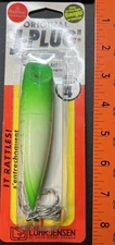 LUHR JENSEN 4-11/16" J-PLUG 5004-004-1112 Rattle Glo Dill Pickle