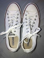 White Converse All Star Womens Leather sz 5