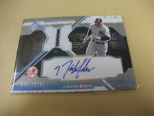 2003 UD SPX YS-NJ NICK JOHNSON 0157/1295 Jersey Autographed Card MLB Upper Deck