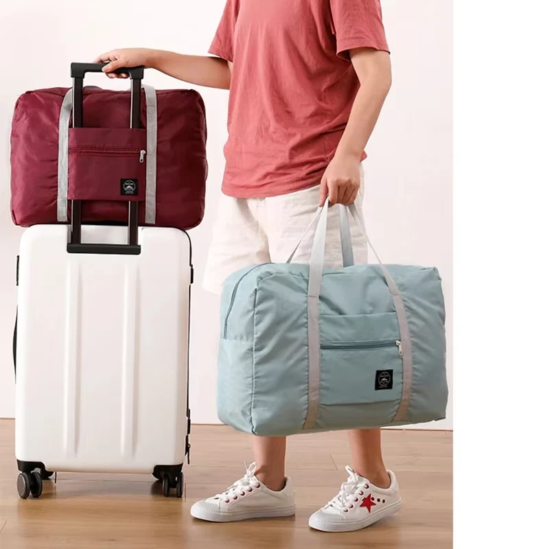 Sac de Voyage Cabine Avion Pliable Femme Sport Week end Nuit Léger Nylon Grand - Photo 4/4
