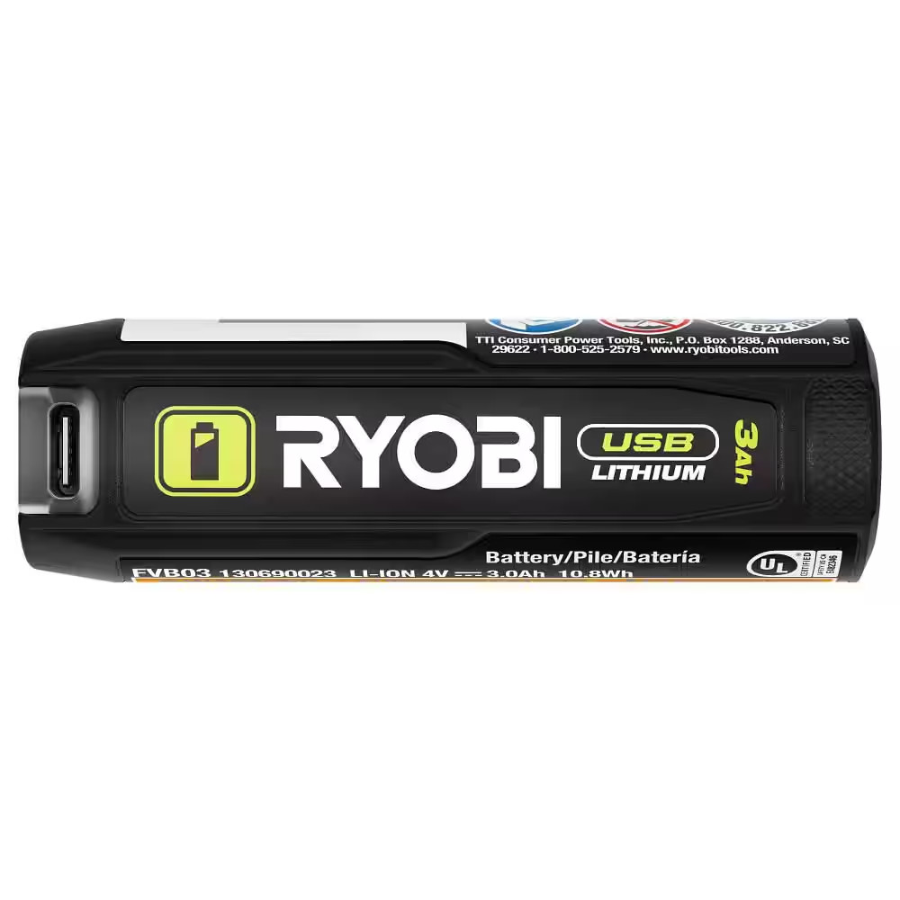 USB Lithium 3.0 Ah Lithium-Ion Rechargeable Battery (2-Pack)