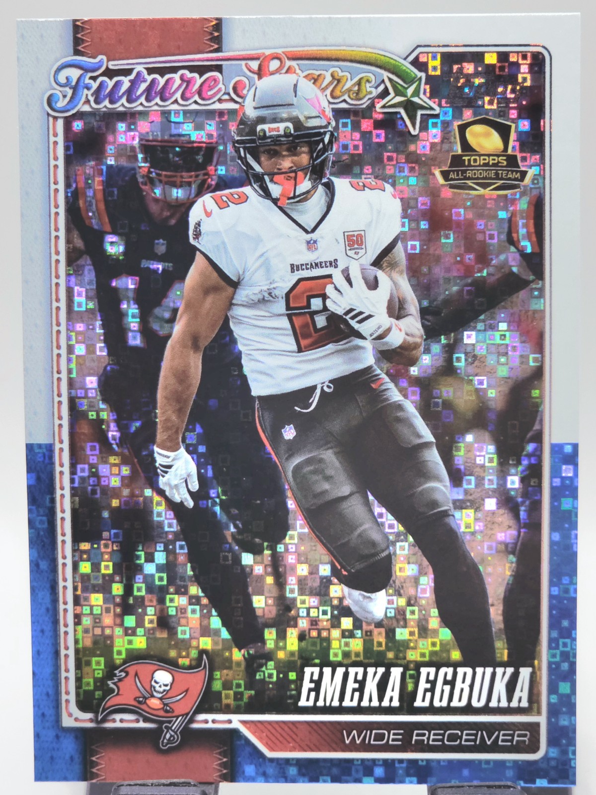 2026 Topps Football Emeka Egbuka Blue & White Disco Future Stars #261 Buccaneers