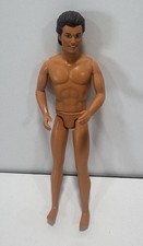 Barbie Ken Doll Brown Hair Aqua Blue Eyes Nude Soft Head 1990 Mattel Body 1968